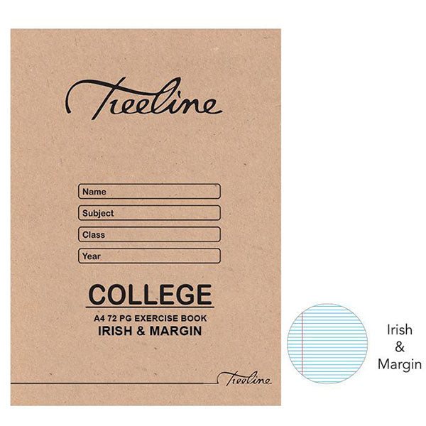 72 PG COLLEGE EXERCISE BOOK IRISH & MARGIN A4