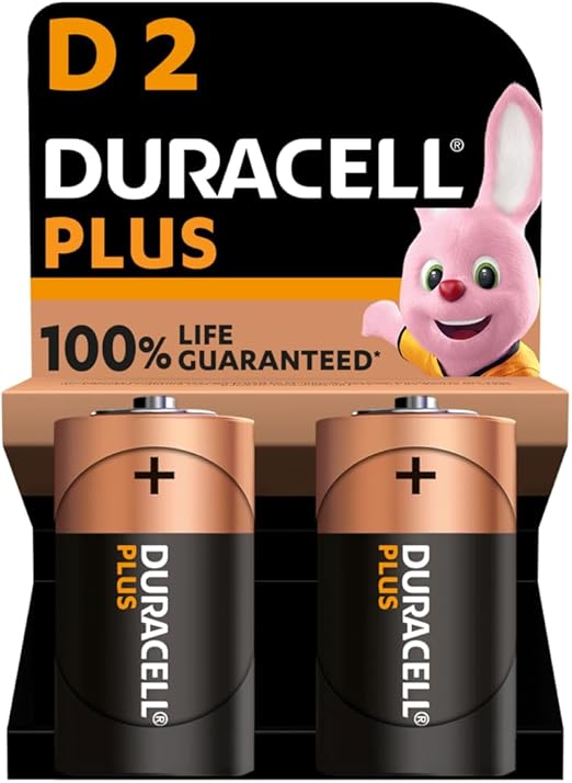 Duracell Plus D Blister 2-Pack