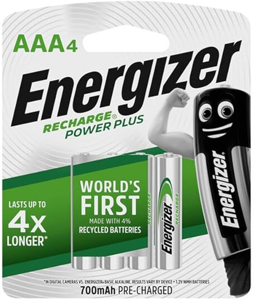 The Energizer Recharge Power Plus AAA 4-Pack