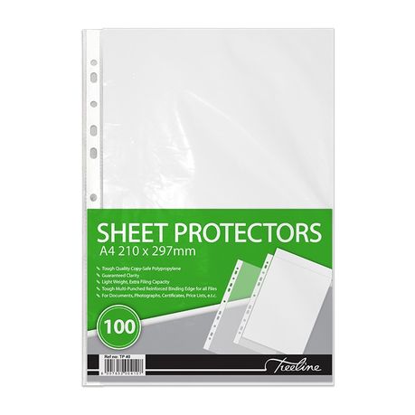 Treeline A4 PVC Filing Pockets TP-40 100`s