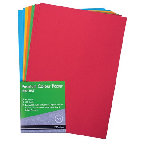 Treeline A4 Deep Tint Project Board 160gsm Assorted 100s