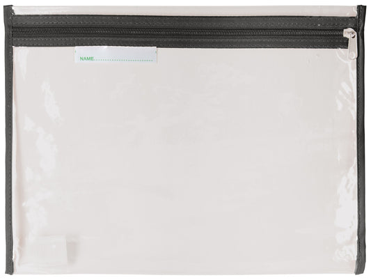 Polykings School Clear Library Bag with Zip A4