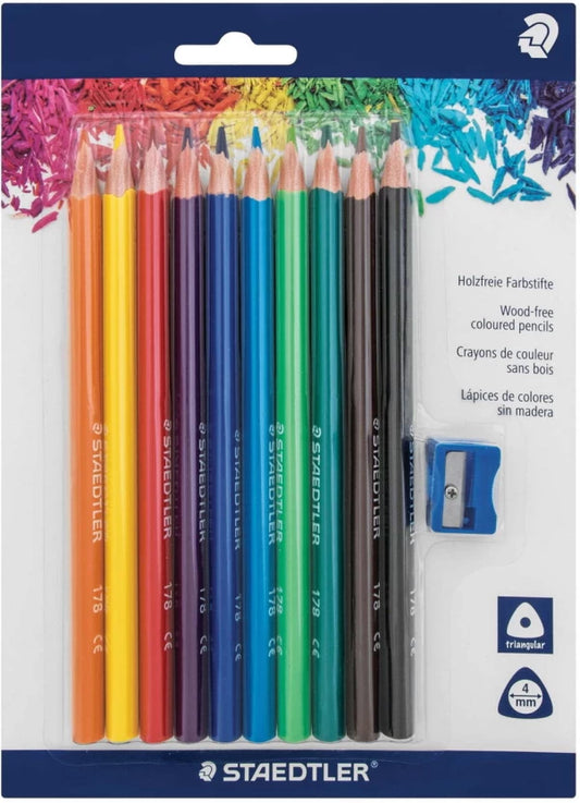 Staedtler Triangular Colouring Pencils 10 Set