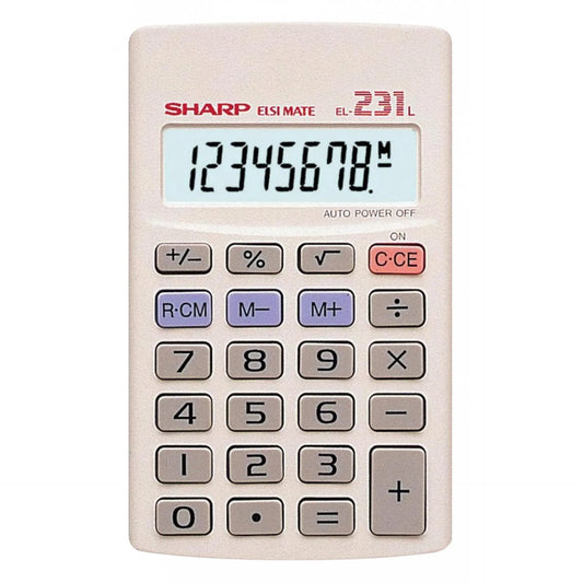 Sharp EL-231L 8-Digit Pocket Calculator