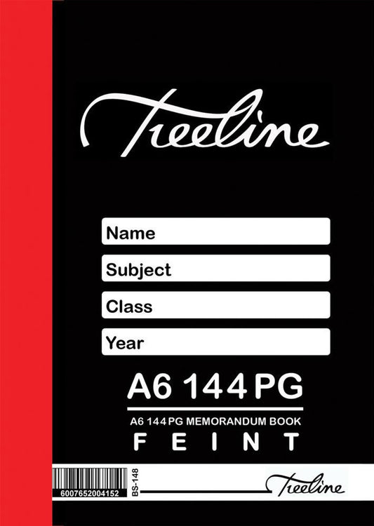 Treeline A6 Memo Book Feint Only 144 Pages